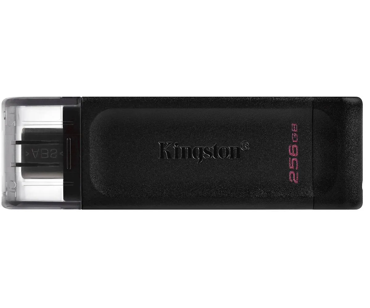 USB C DISK Kingston 256GB DT70, 3.2 Gen1, plastičen, s pokrovčkom