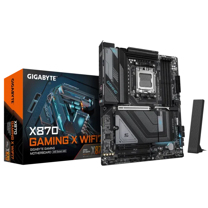 GIGABYTE X870 GAMING X WIFI7, DDR5, SATA3, USB4, DP, 2.5GbE, WiFi 7, AM5 ATX
