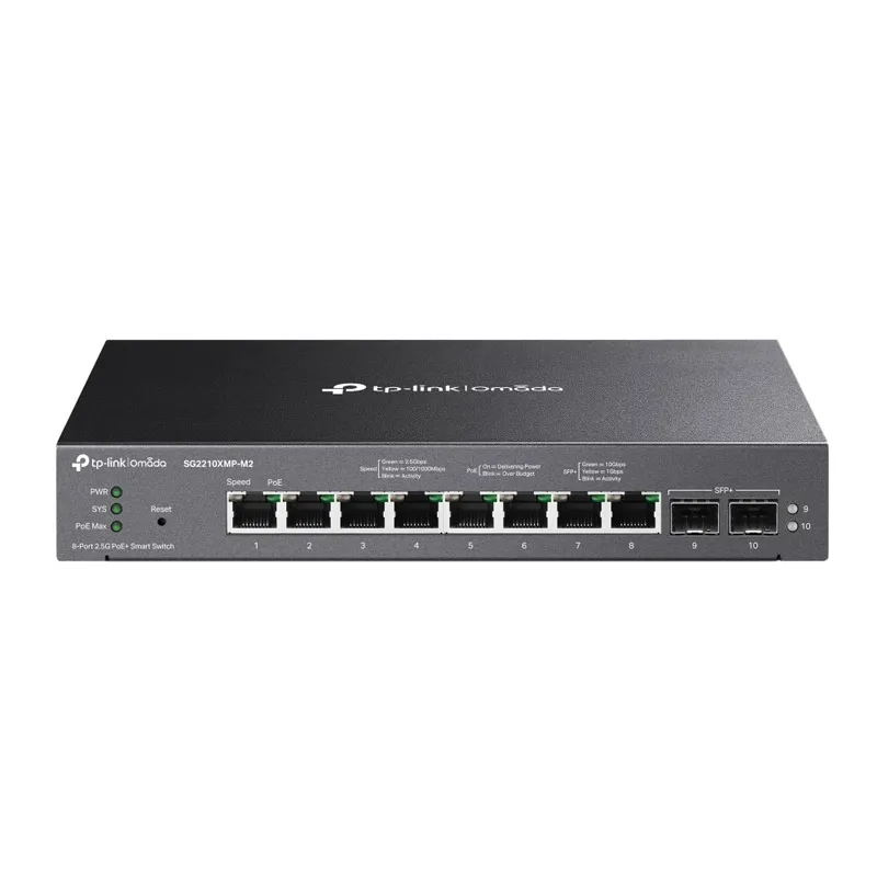 TP-LINK Omada SG2210XMP-M2 10-port (8x 2.5G PoE+ 2x 10G SFP+) RJ45 Smart mrežno stikalo switch