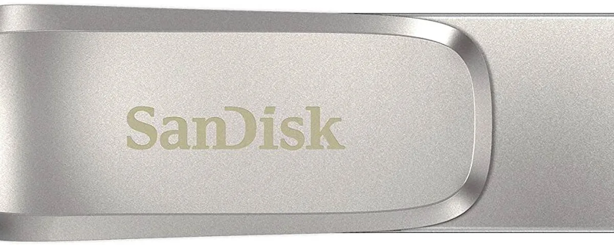 USB C & USB DISK SanDisk 128GB Ultra Dual LUXE, 3.1, srebrn, kovinski, branje do 150MB/s