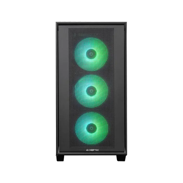 Chieftec HUNTER 3 USB-C ATX RGB ohišje, črno