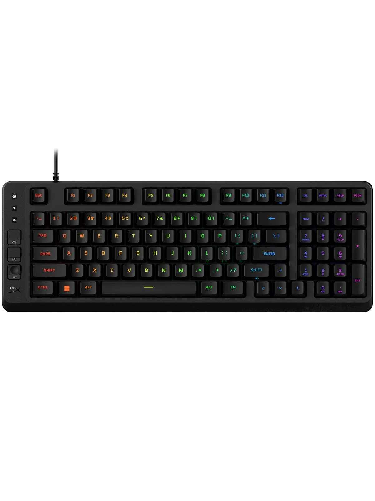 Tipkovnica HP HyperX Eve 1800 za igre, membranska, črna, RGB