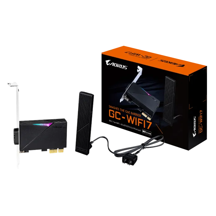 GIGABYTE GC-WIFI7 2Tx2R a/b/g/n/ac/ax/be Tri Band WIFI 7 + BLUETOOTH 5.3 PCI-E kartica