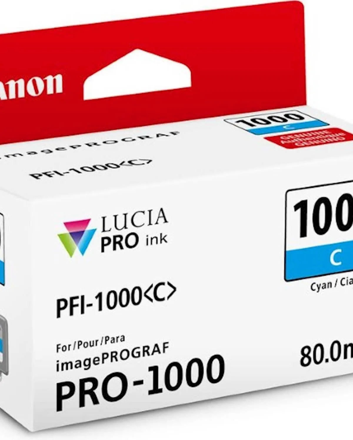 ČRNILO CANON PFI-1000 CYAN ZA IMAGEPROGRAF PRO-1000, 80 ml