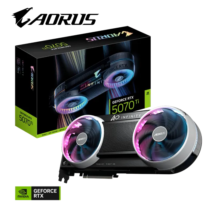 Grafična kartica GIGABYTE AORUS GeForce RTX 5070 Ti INFINITY 16G, 16GB GDDR7, PCI-E 5.0