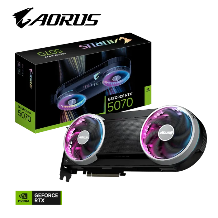 Grafična kartica GIGABYTE AORUS GeForce RTX 5070 INFINITY 12G, 12GB GDDR7, PCI-E 5.0