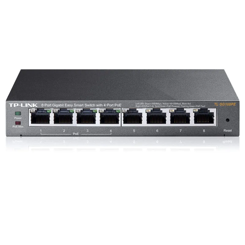 TP-LINK TL-SG108PE 8-port gigabit (4x PoE+) RJ45 Easy Smart mrežno stikalo switch