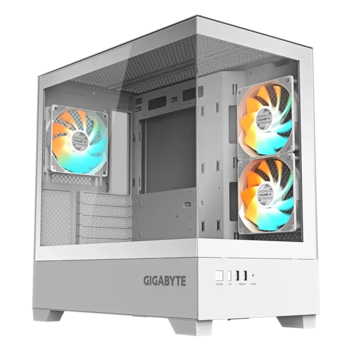 Gigabyte C201 PANORAMIC ICE ATX RGB osvetljeno ohišje, belo