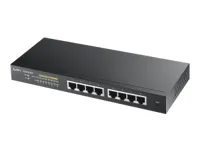 ZYXEL GS1900-8HP 8-port GbE L2 PoE Smart Switch 802.3at desktop fanless 70 Watt