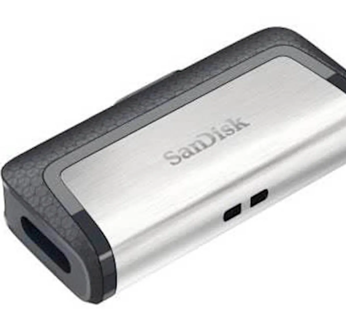 USB C & USB DISK SANDISK 128GB ULTRA DUAL, 3.1/3.0, srebrno-črn, drsni priključek