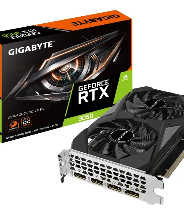 Grafična kartica GIGABYTE GeForce RTX 3050 WINDFORCE OC V2 6G, 6GB GDDR6, PCI-E 4.0
