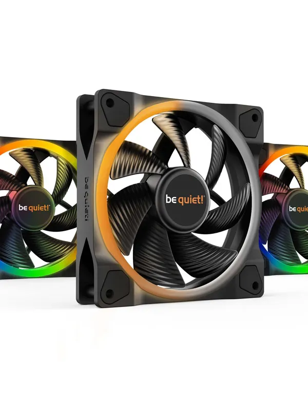 BE QUIET! LIGHT WINGS (BL076) triple pack RGB 120mm 4-pin PWM ventilator