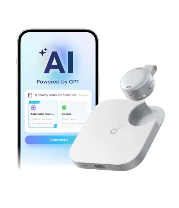 Anker Soundcore Work pametni AI snemalnik zvoka, bel
