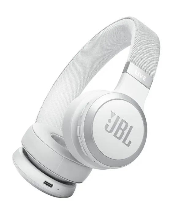JBL Live 670NC Bluetooth naglavne brezžične slušalke, bela