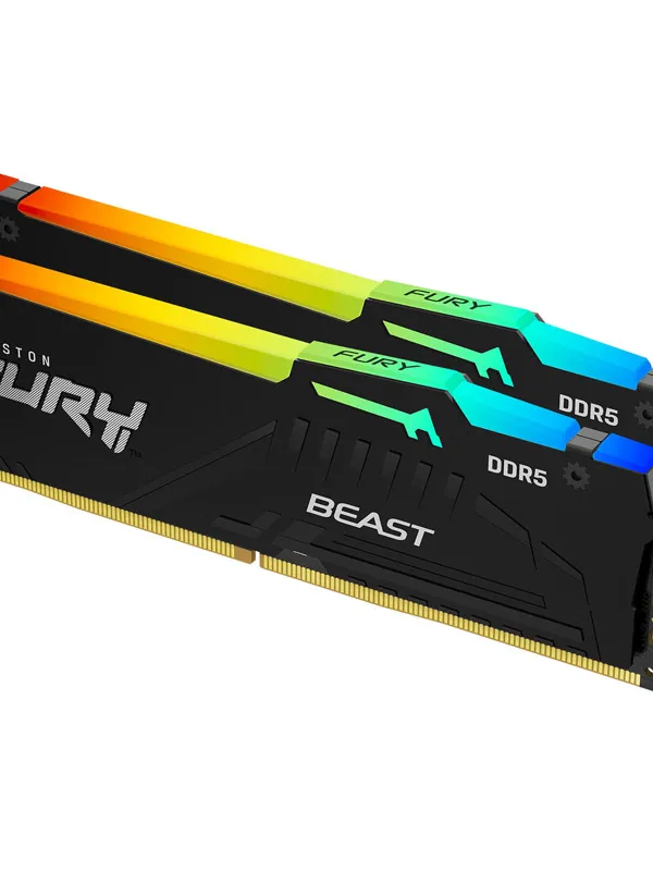 KINGSTON Fury Beast 64GB (2x32GB) 5600MT/s DDR5 CL40 EXPO/XMP KF556C40BB2AK2-64 RGB ram pomnilnik
