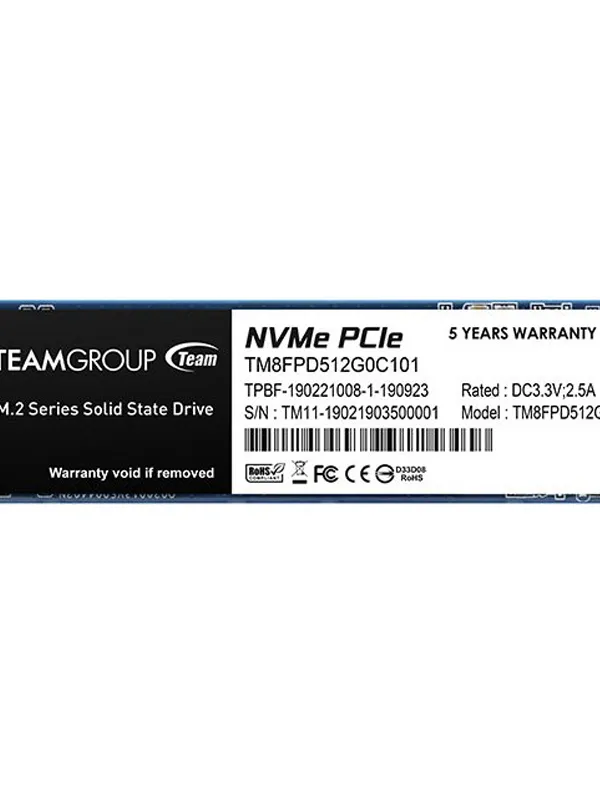 TEAMGROUP MP33 PRO 512GB M.2 PCIE NVME SSD TM8FPD512G0C101