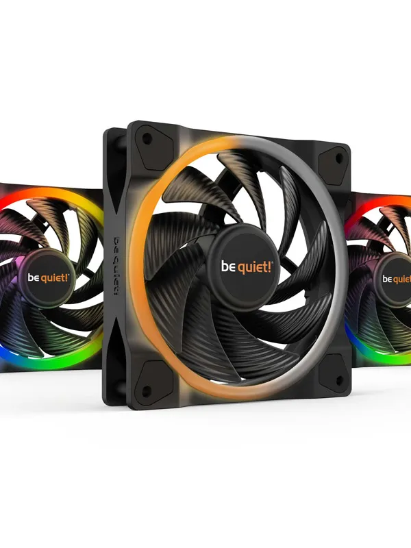 BE QUIET! LIGHT WINGS high-speed (BL077) Triple-Pack RGB 120mm 4-pin PWM ventilator