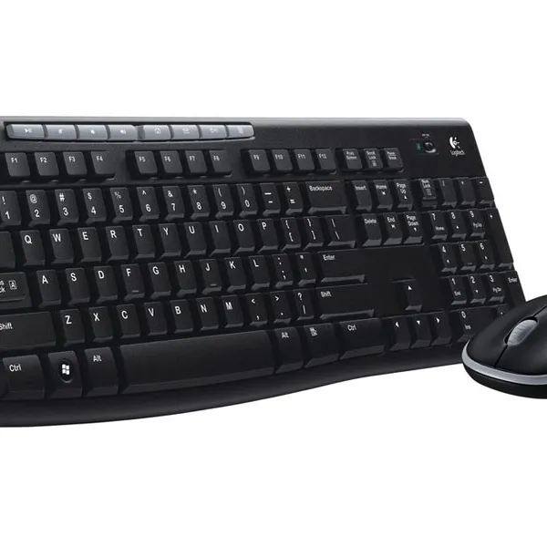 LOGITECH MK270 brezžična črna miška in slovenska tipkovnica