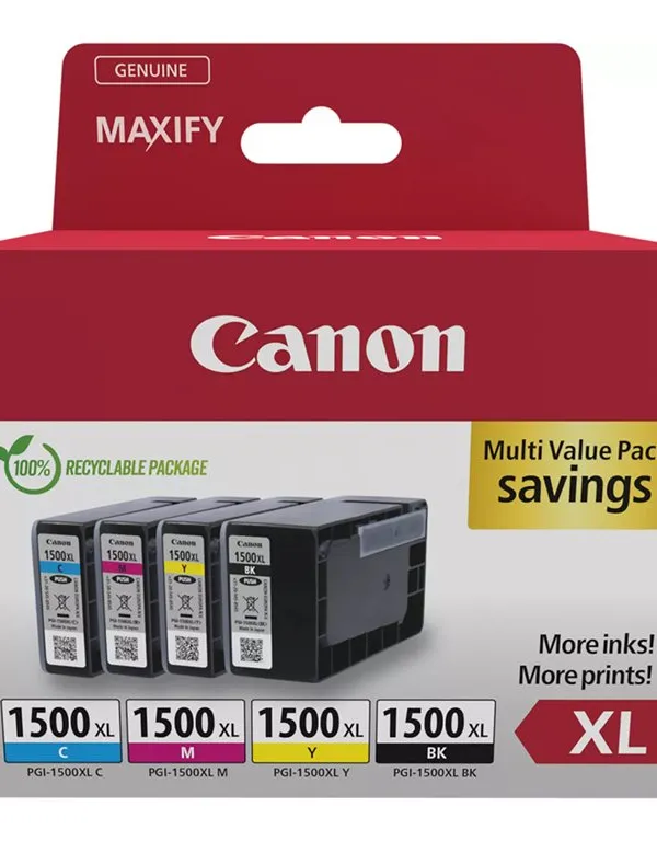 CANON PGI-1500XL Ink Cartridge BK/C/M/Y MULTI