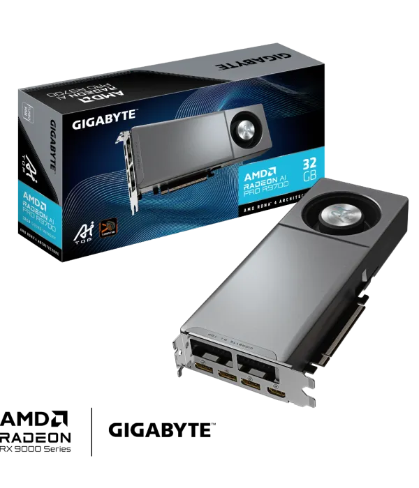 Grafična kartica GIGABYTE Radeon AI PRO R9700, 32GB GDDR6, PCI-E 5.0