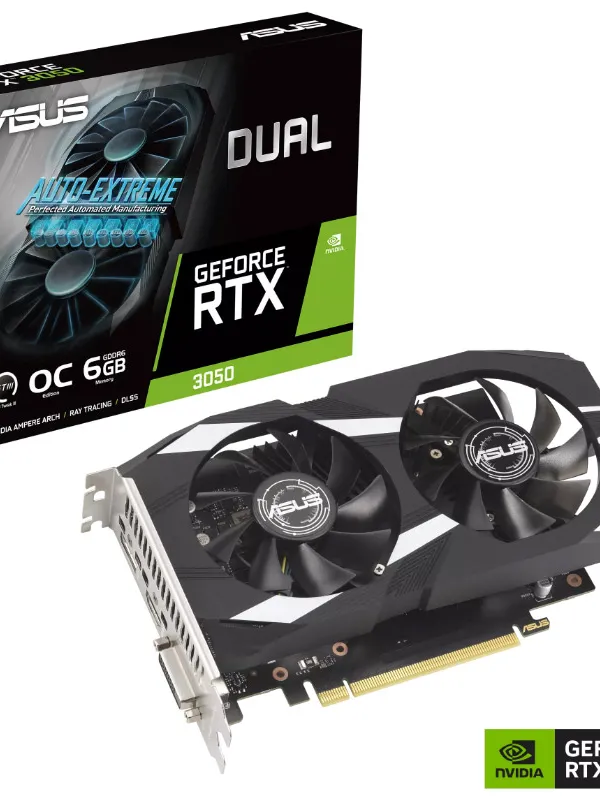 ASUS Dual GeForce RTX 3050 OC 6GB GDDR6 90YV0K60-M0NA00 grafična kartica