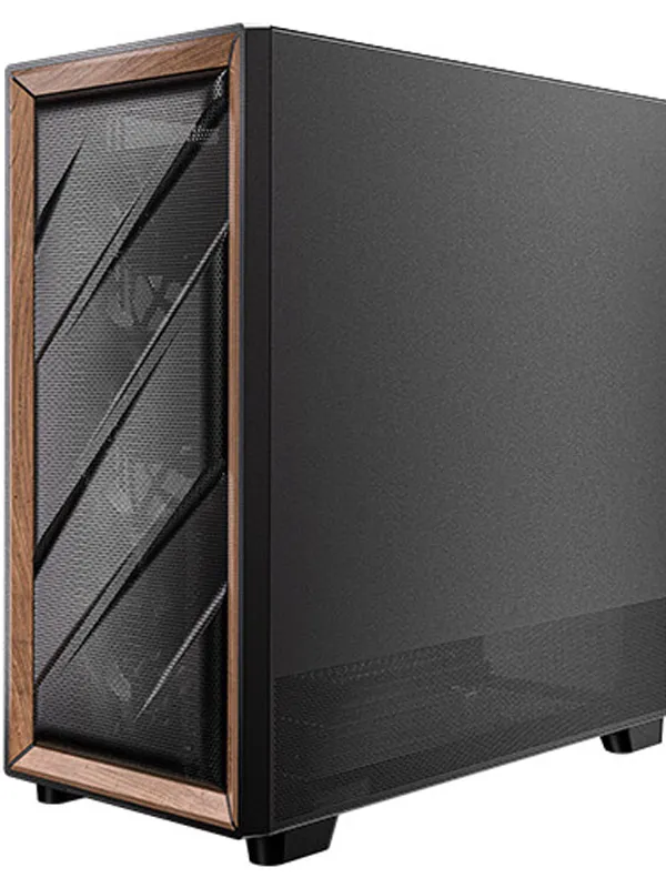 ANTEC Flux midi-ATX okno leseno črno/rjavo gaming ohišje