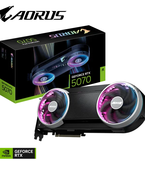 Grafična kartica GIGABYTE AORUS GeForce RTX 5070 INFINITY 12G, 12GB GDDR7, PCI-E 5.0