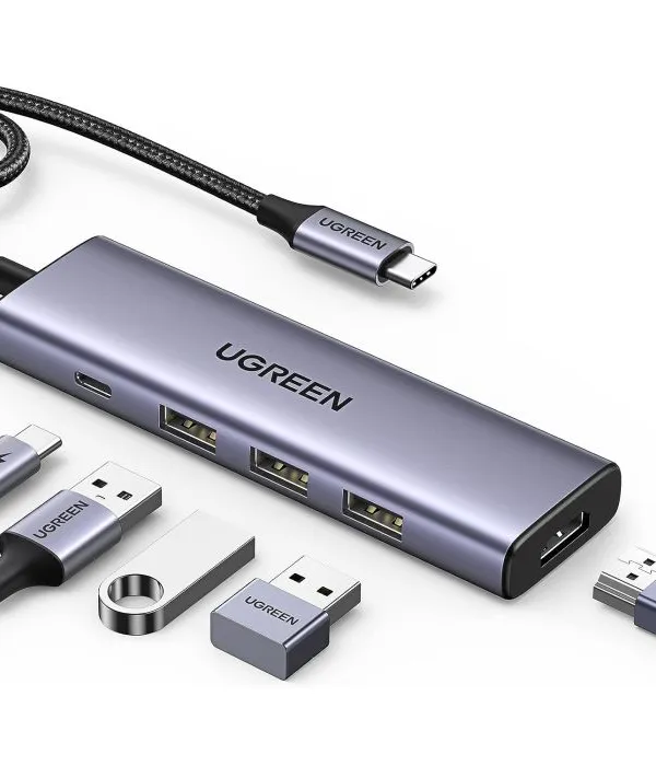 Ugreen 5-v-1 USB-C Hub (100 W PD, 4K@30Hz HDMI)