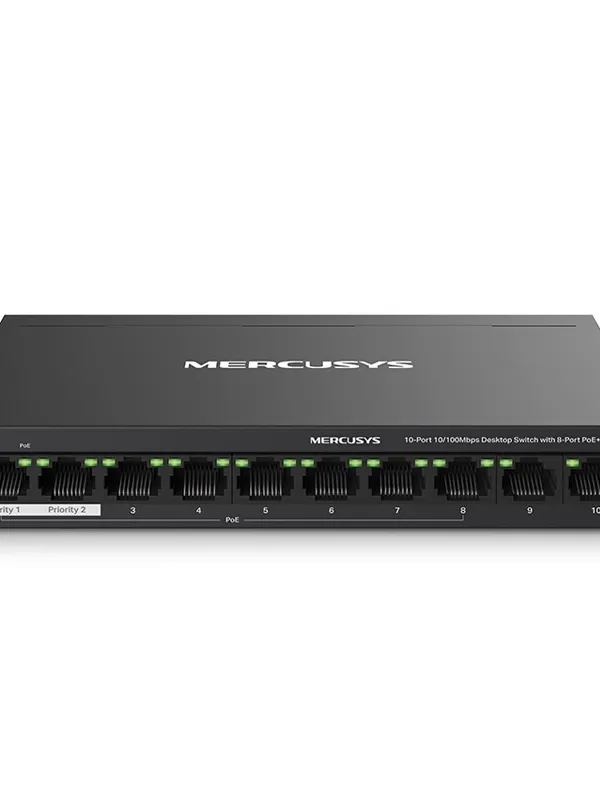 MERCUSYS MS110P 10-port 10/100Mbps (8x PoE) RJ45 mrežno stikalo switch