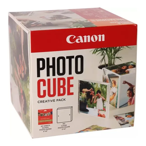 CANON pp-201 Ink Cartridge 5x5 Photo Cube Creative Pack White Orange