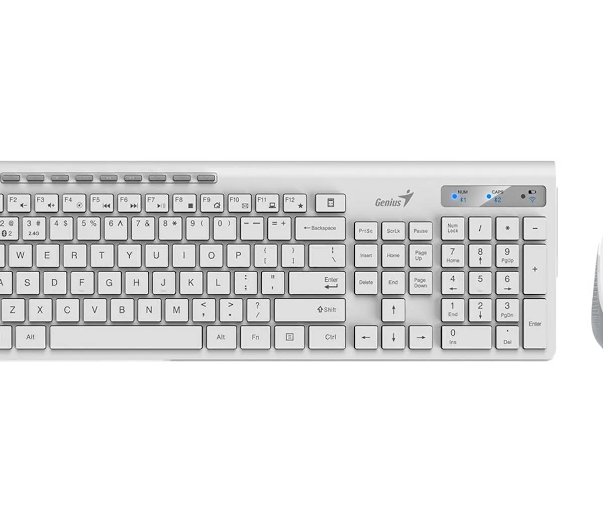 Tipkovnica Genius Slim star 8230 +miš, bela BT +WL