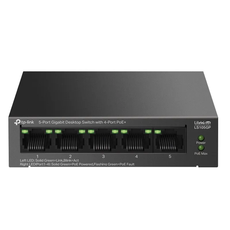 TP-LINK LS105GP 5-port Gigabit (4x PoE+) RJ45 Unmanaged mrežno stikalo switch