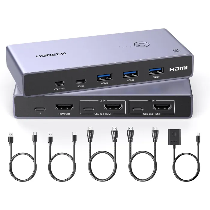 Ugreen USB 3.0 KVM stikalo za upravljanje 2 računalnikov
