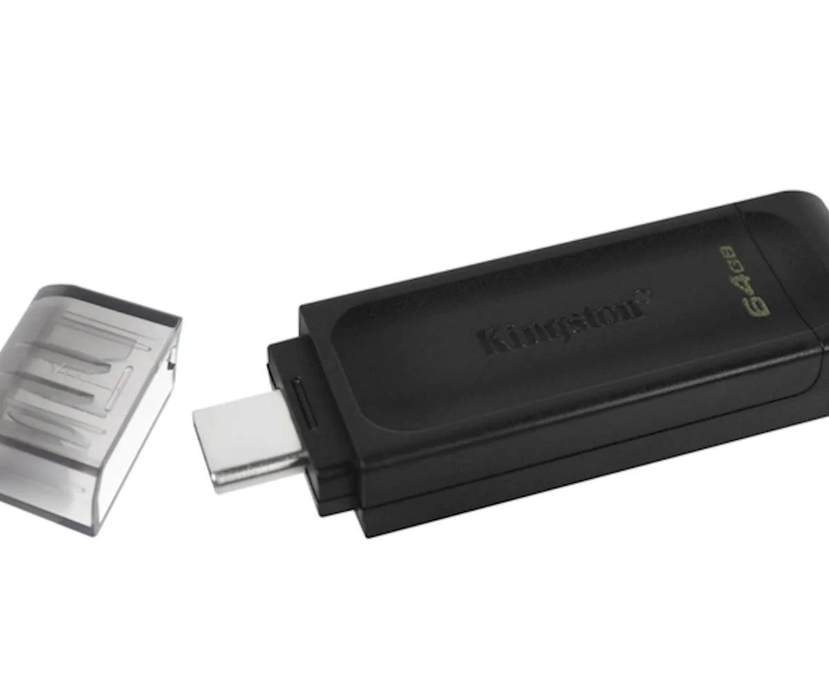 USB C DISK Kingston 64GB DT70, 3.2 Gen1, plastičen, s pokrovčkom