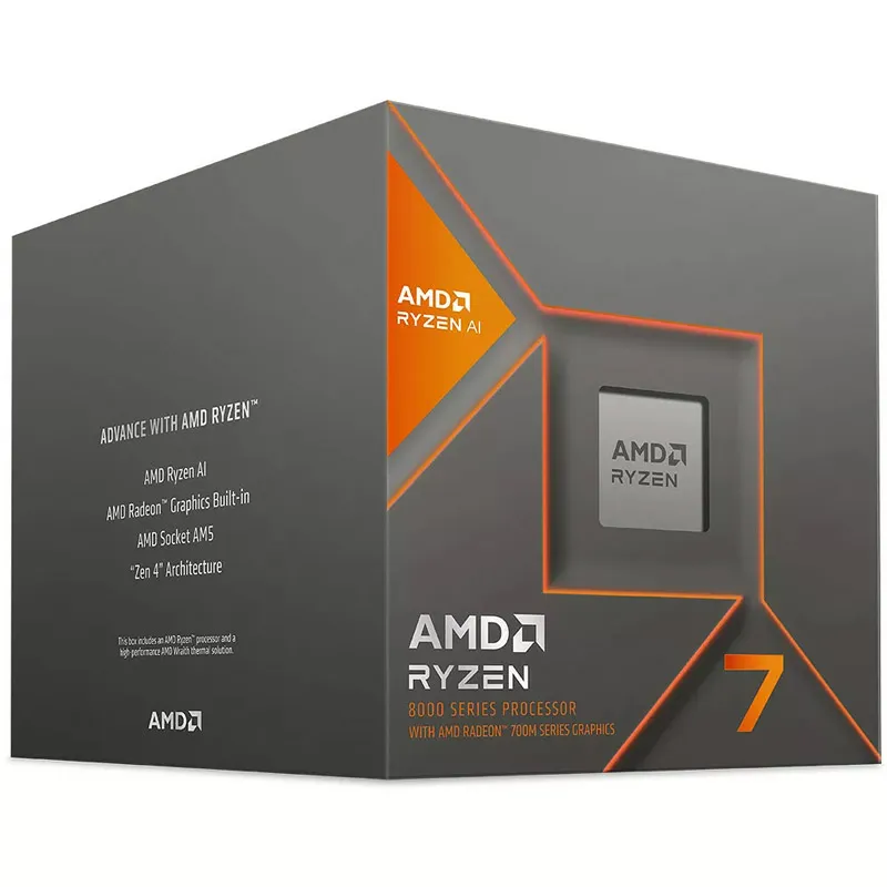 AMD Ryzen 7 8700G 4,2/5,1GHz 45-65W AM5 Wraith Stealth hladilnik BOX procesor