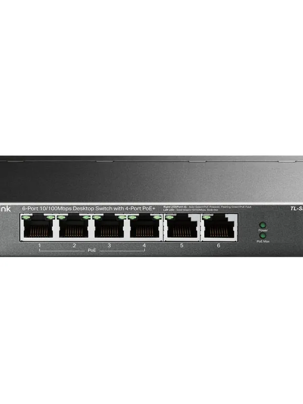 TP-LINK TL-SF1006P 6-port 10/100Mbps (4x PoE+) RJ45 Smart mrežno stikalo switch