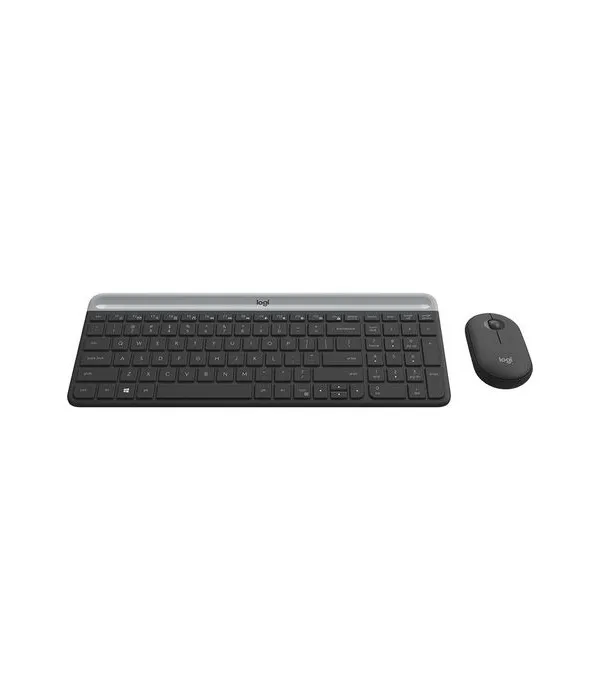 Logitech Slim Wireless Combo MK470, grafitna SLO