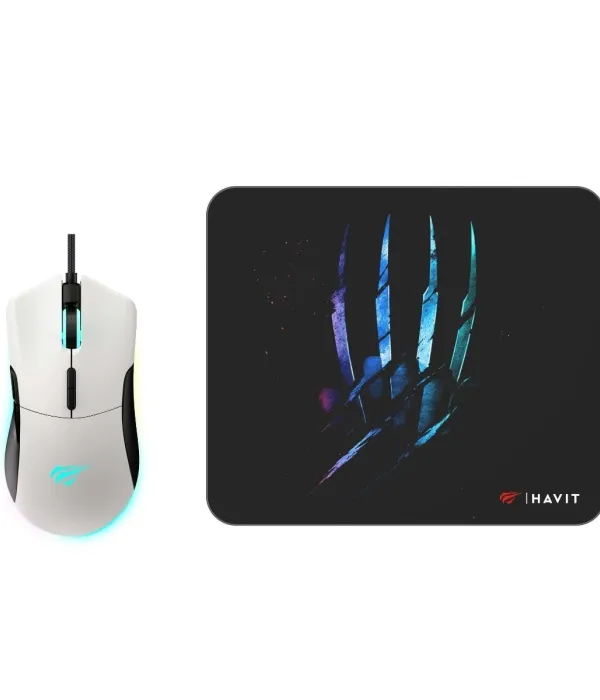 HAVIT komplet gaming miška MS1037CM + podloga