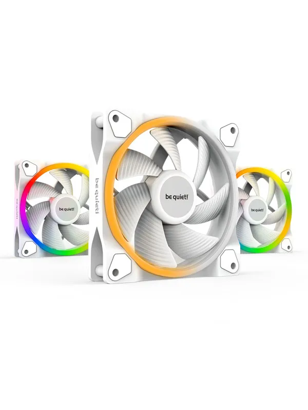 BE QUIET! LIGHT WINGS White (BL100) triple pack RGB 120mm 4-pin PWM beli ventilator
