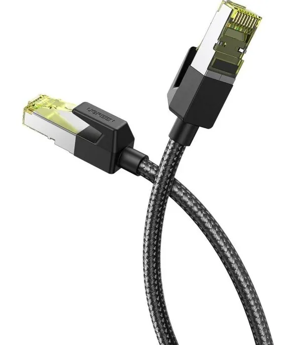 Ugreen UTP Cat7 oklopljen pleten okrogel kabel z modularnim RJ45 Ethernet priključkom 3M