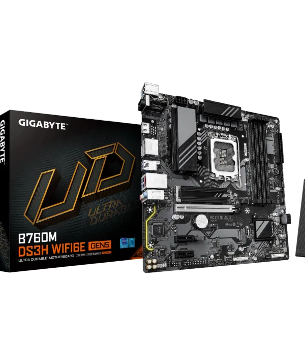 GIGABYTE B760M DS3H WF6E GEN5, DDR5, SATA3, USB3.2Gen2, DP, WiFi, LGA1700 mATX