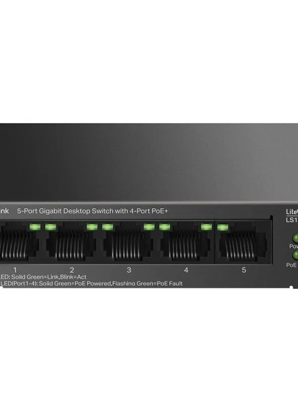 TP-LINK LS105GP 5-port Gigabit (4x PoE+) RJ45 Unmanaged mrežno stikalo switch