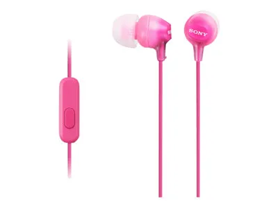 SONY MDR-EX15AP EX Series earphones with mic in-ear wired 3.5 mm jack pink