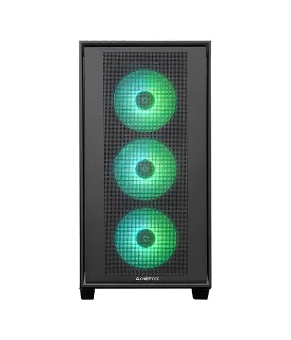 Chieftec HUNTER 3 USB-C ATX RGB ohišje, črno