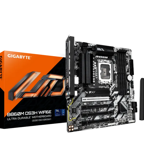GIGABYTE B860M DS3H WIFI6E, DDR5, SATA3, USB3.2Gen2, DP, WiFi 6E, LGA1851 mATX
