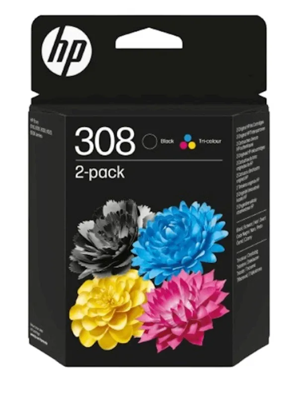 KOMPLET ČRNIL HP 308 ČRNA IN BARVNA ZA ENVY 6110e/6120e/6122e/6130e/6132e/6520e/6530e/6532e