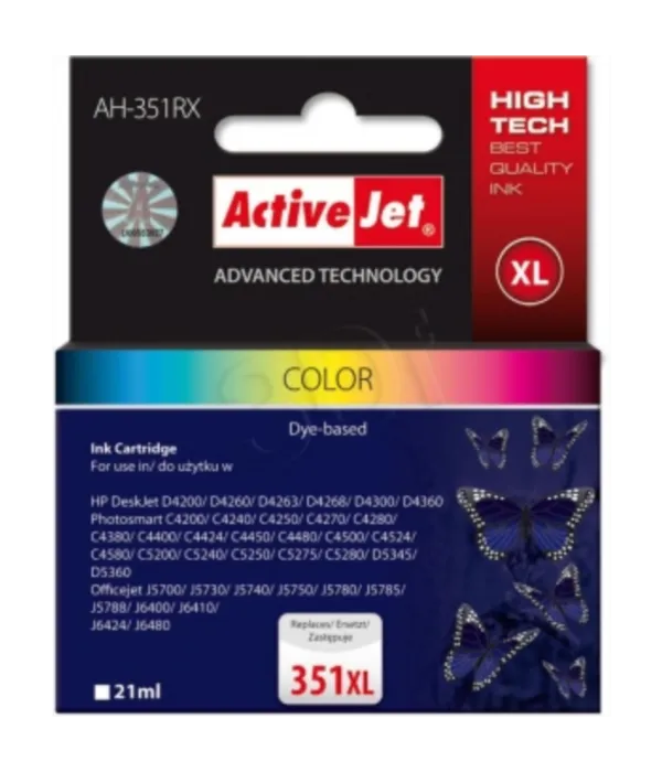 ActiveJet komplet barvnih črnil HP CB338 351XL