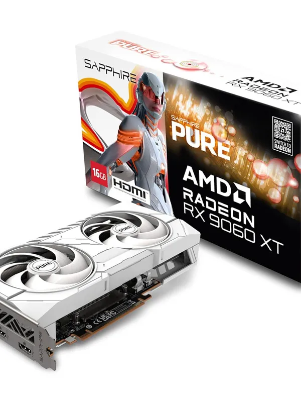 SAPPHIRE PURE Gaming Radeon RX 9060 XT 16GB GDDR6 ARGB grafična kartica