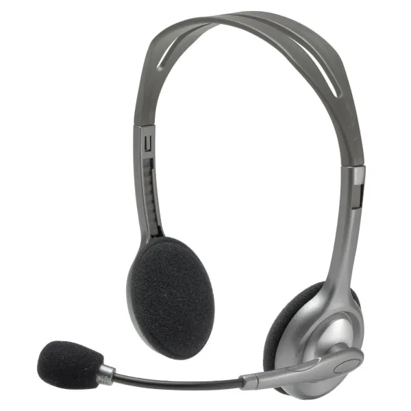 LOGITECH H110 sive slušalke z mikrofonom