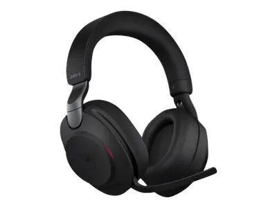 JABRA Evolve2 85 MS Stereo Headset full size Bluetooth wireless wired active noise cancelling 3.5 mm noise isolating black MS Te